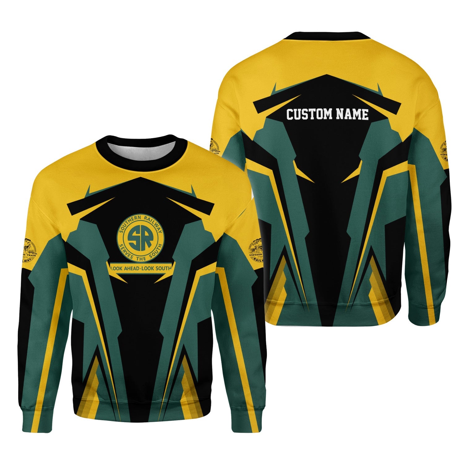 Railspirit Personalized Southern Railway U.S Sweatshirt SOU Strong Line Style Train Unisex Shirt All Over Print