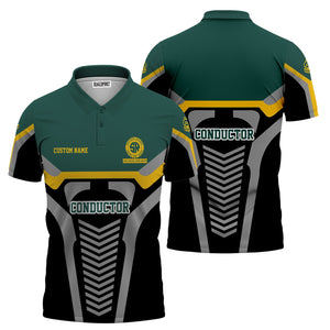 Railspirit Personalized Southern Railway U.S Polo Shirt Track-Inspired with Custom Job Position SOU Train Shirt