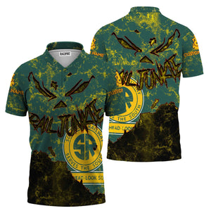 Railspirit Personalized Southern Railway U.S Polo Shirt Torn Graphic Style SOU Train Shirt For Rail Junkie