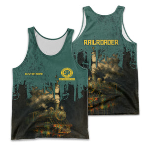 Railspirit Personalized Southern Railway U.S Men Tank Top Vintage Train Art Style SOU Shirt For Locomotive Fans