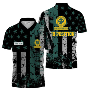 Railspirit Personalized Southern Railway U.S Polo Shirt Artistic Paint American Flag Style SOU Train Shirt