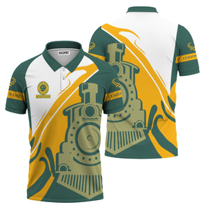 Railspirit Personalized Southern Railway U.S Polo Shirt Flame-Inspired Style SOU Shirt Gift Idea For Train Lovers