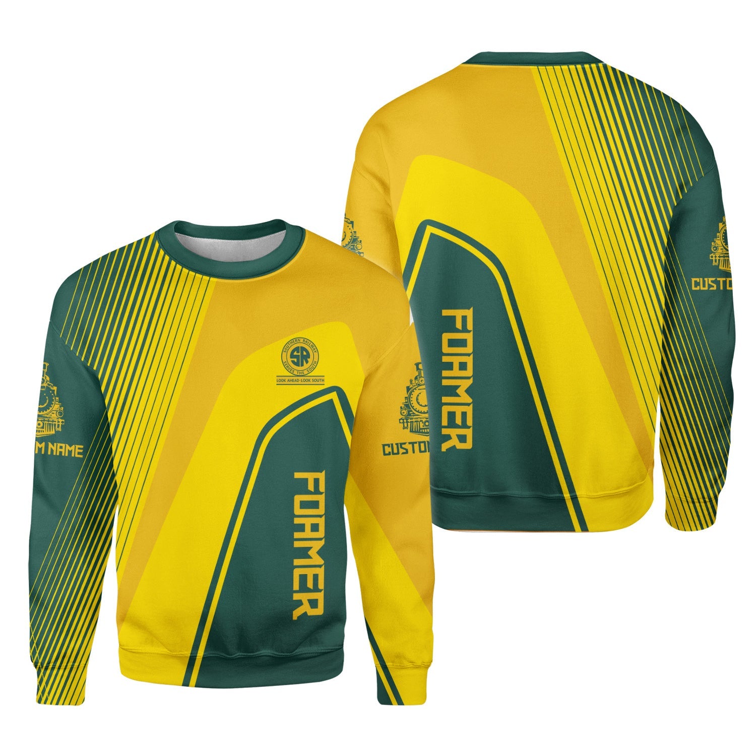 Railspirit Personalized Southern Railway U.S Sweatshirt Vibrant Striking Style SOU Shirt For Rail Enthusiasts