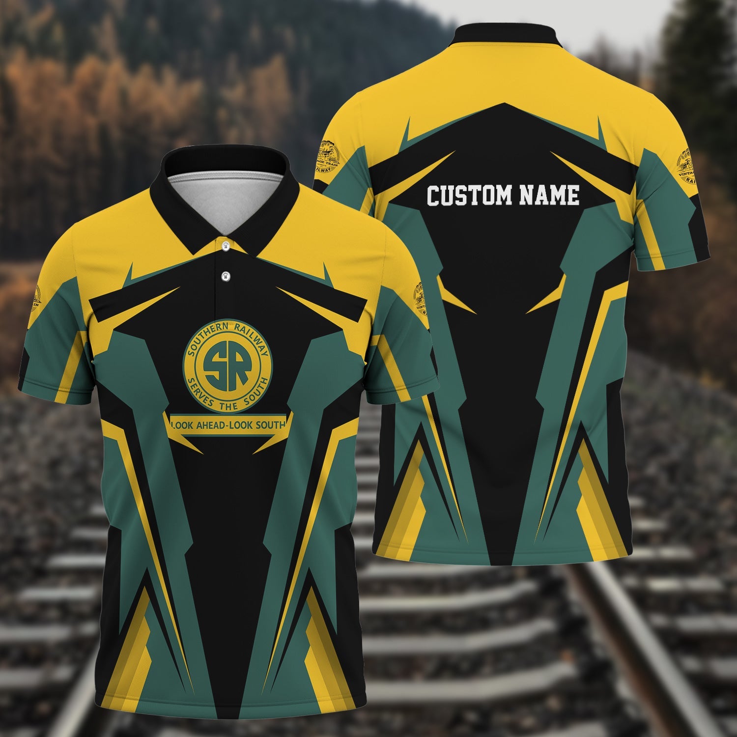 Railspirit Personalized Southern Railway U.S Polo Shirt SOUStrong Line Style Train Unisex Shirt All Over Print