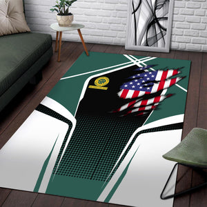 Railspirit Personalized Southern Railway U.S Area Rug American Eagle Vintage Train SOU Rug