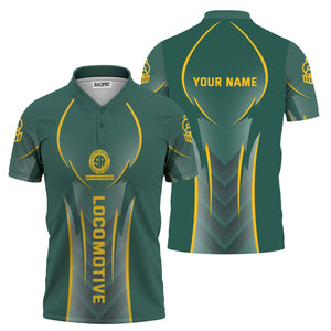 Railspirit Personalized Southern Railway U.S Polo Shirt Striking Line Style SOU Train Shirt For Locomotive Lovers