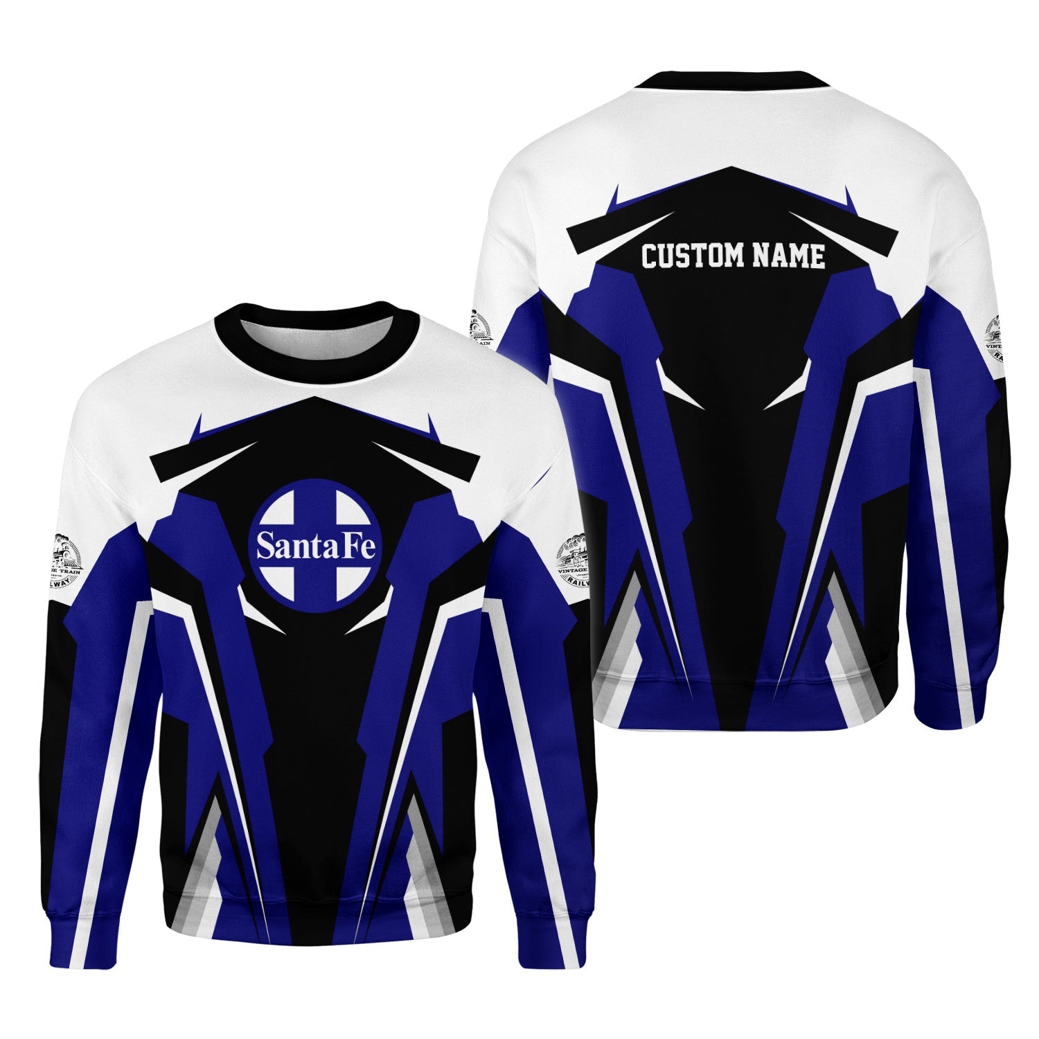 Railspirit Personalized Santa Fe Railway Sweatshirt Atchison, Topeka and Santa Fe Railway Strong Line Style Train Unisex Shirt All Over Print