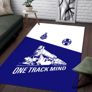 Railspirit Personalized Santa Fe Railway Area Rug One Track Mind Atchison, Topeka and Santa Fe Railway Train Rug Gift Idea For Train Lover