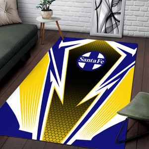 Railspirit Santa Fe Railway Area Rug Lightning Graphic Style Atchison, Topeka and Santa Fe Railway Rug Gift Idea For Train Lover