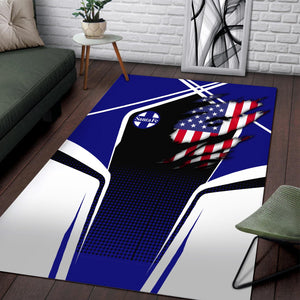 Railspirit Personalized Santa Fe Railway Area Rug American Eagle Vintage Train Atchison, Topeka and Santa Fe Railway Rug