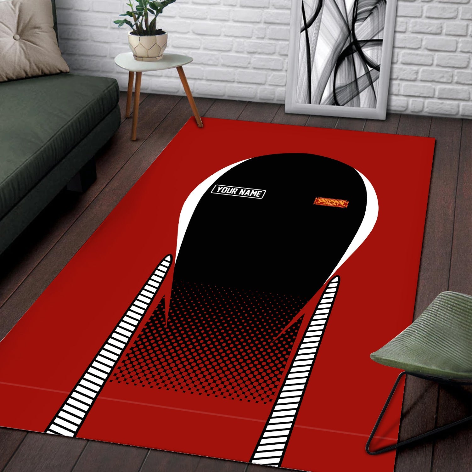 Railspirit Personalized Chicago South Shore and South Bend Railroad Area Rug All Over Printed Rug