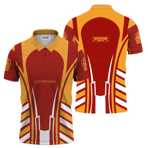 Railspirit Personalized Chicago South Shore and South Bend Railroad Polo Shirt Striped Railroad Style Train Shirt All Over Print