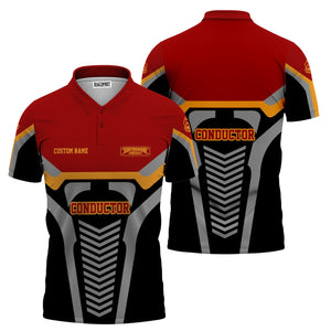 Railspirit Personalized Chicago South Shore and South Bend Railroad Polo Shirt Track-Inspired with Custom Job Position  Train Shirt