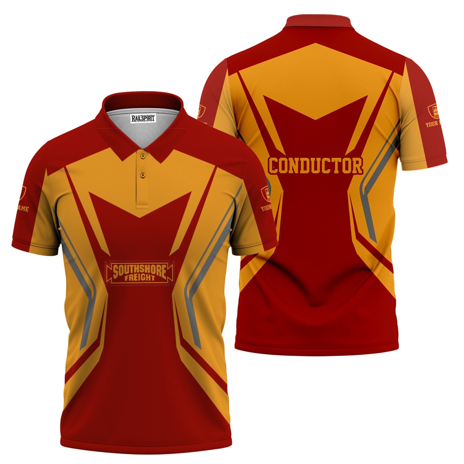 Railspirit Personalized Chicago South Shore and South Bend Railroad Polo Shirt Unique Style with Custom Job Train Shirt