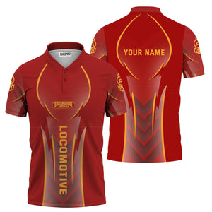 Railspirit Personalized Chicago South Shore and South Bend Railroad Polo Shirt Striking Line Style Train Shirt For Locomotive Lovers