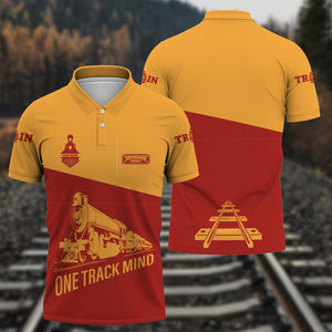 Railspirit Personalized Chicago South Shore and South Bend Railroad Polo Shirt One Track Mind  Unisex Train Shirt Gift Idea For Train Lover