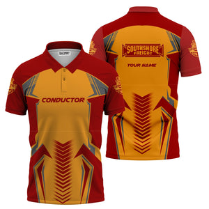 Railspirit Personalized Chicago South Shore and South Bend Railroad Polo Shirt Standout Style with Custom Position Train Shirt