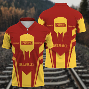 Railspirit Personalized Chicago South Shore and South Bend Railroad Polo Shirt Custom Year Railroader Shirt Gift Idea For Train Lover