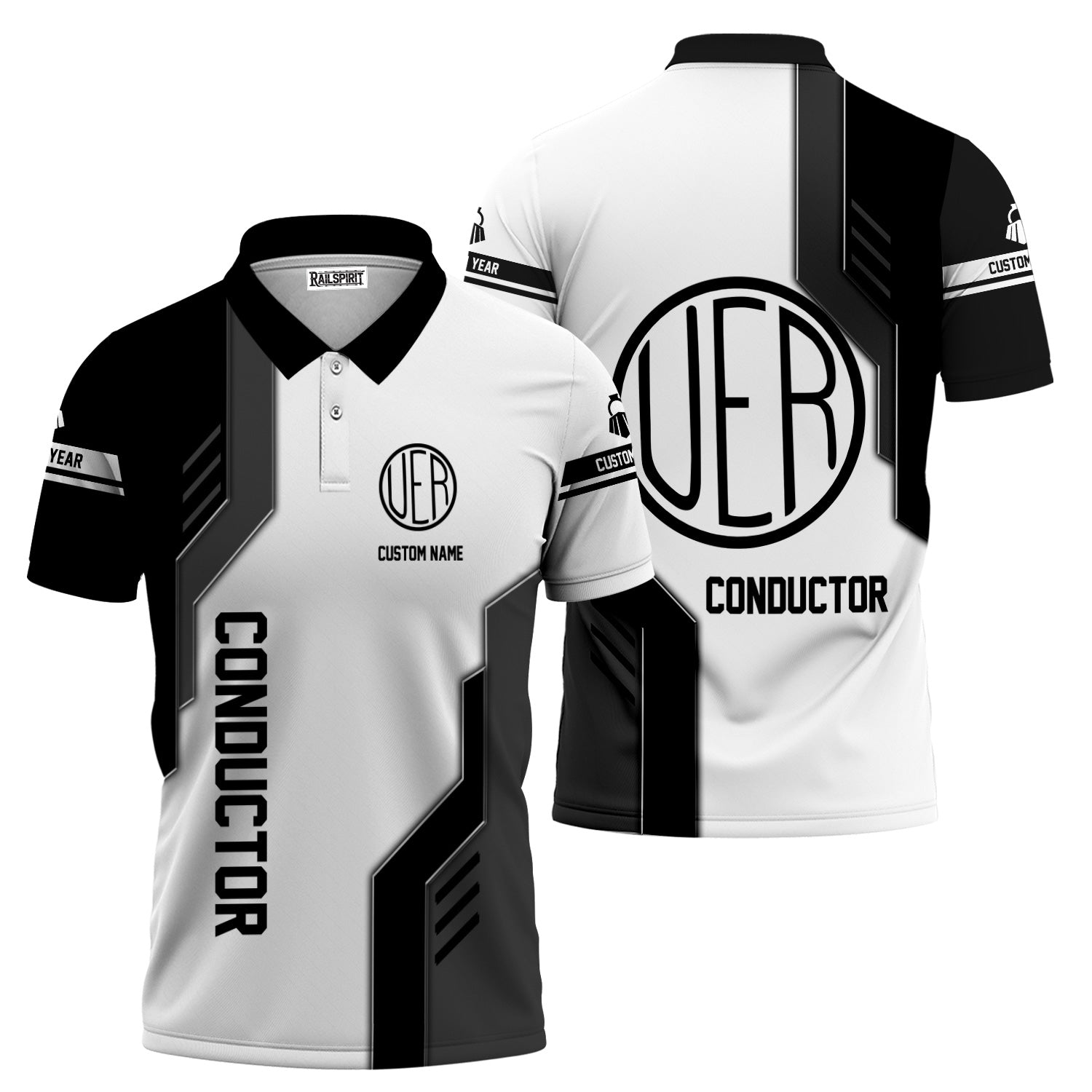 Railspirit Personalized Union Electric Railway Polo Shirt Unique Railway Style with Custom Job Train Shirt