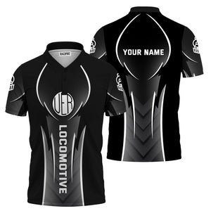 Railspirit Personalized Union Electric Railway Polo Shirt Striking Line Style Train Shirt For Locomotive Lovers