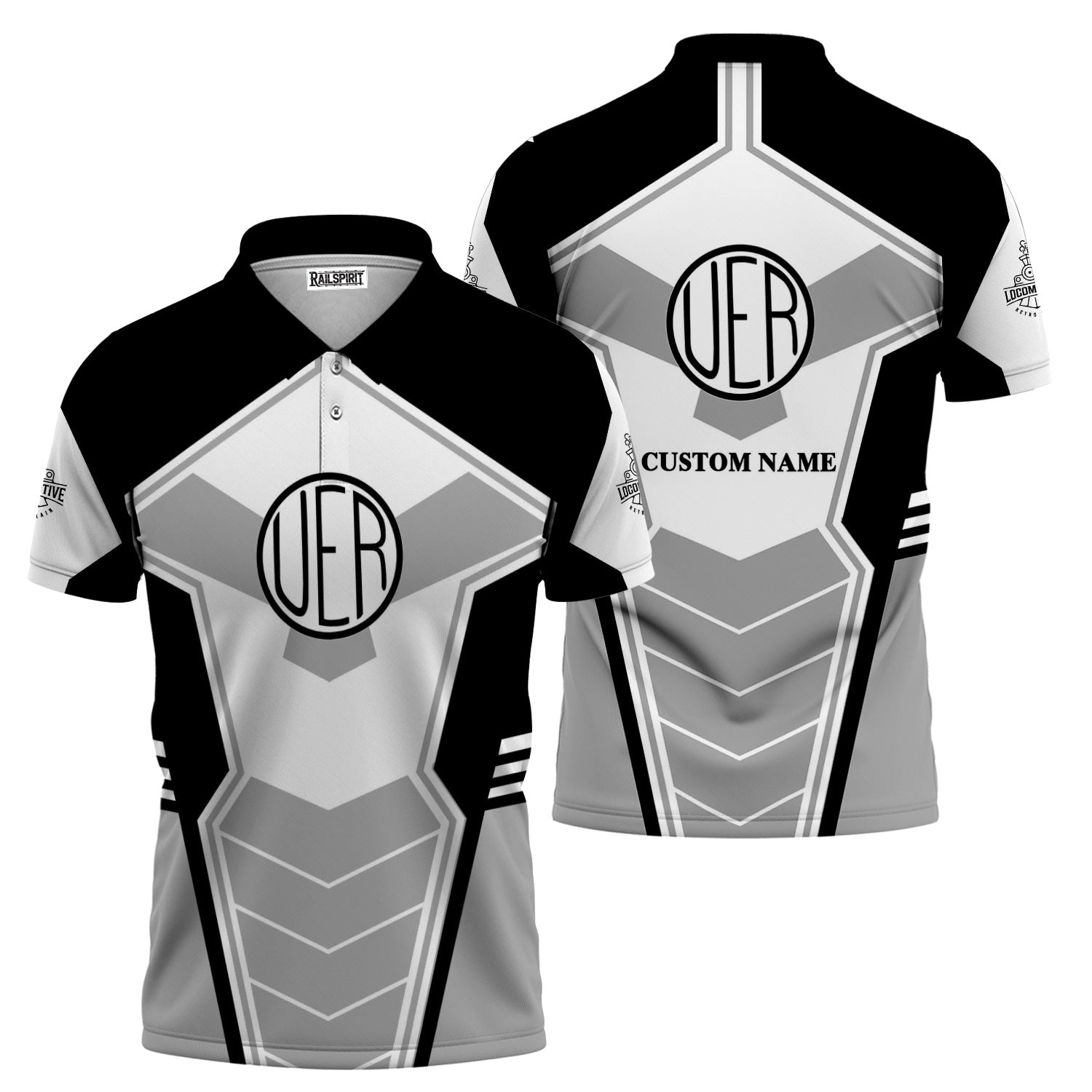 Railspirit Personalized Union Electric Railway Polo Shirt Engine-Inspired Style Train Shirt for Railroad Fanatic