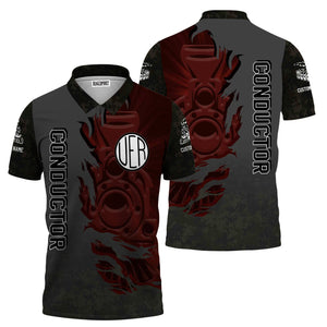 Railspirit Personalized Union Electric Railway Polo Shirt Blazing Style with Custom Position Train Shirt