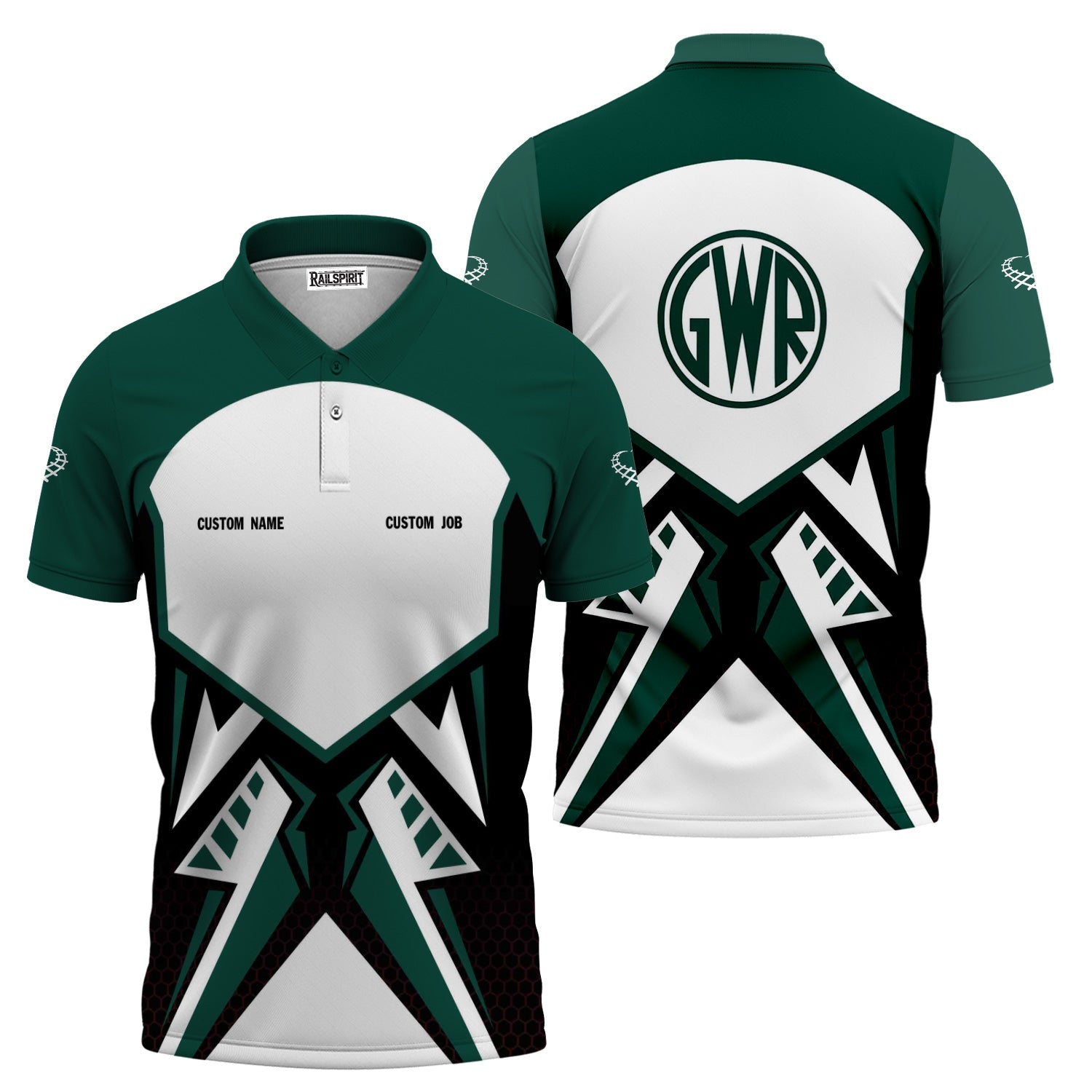 Railspirit Personalized Great Western Railway Polo Shirt Vibriant Style with Custom Position Train Shirt