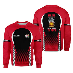 Railspirit Personalized Great Western Railway Sweatshirt Stress Is Caused By Not Having Enough Trains Shirt All Over Print Shirt