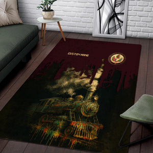 Railspirit Personalized London, Midland and Scottish Railway Area Rug Vintage Train Art Style Rug For Locomotive Fans