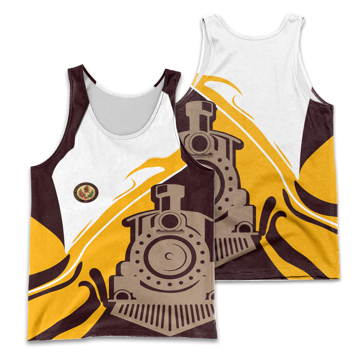 Railspirit Personalized London, Midland and Scottish Railway Men Tank Top Flame-Inspired Style Shirt Gift Idea For Train Lovers
