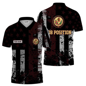 Railspirit Personalized London, Midland and Scottish Railway Polo Shirt Artistic Paint American Flag Style Train Shirt