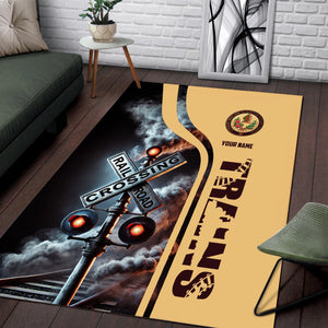 Railspirit Personalized London, Midland and Scottish Railway Area Rug Railroad Crossing Sign Rug All Over Print