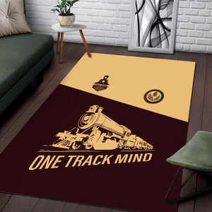 Railspirit Personalized London, Midland and Scottish Railway Area Rug One Track Mind Train Rug Gift Idea For Train Lover