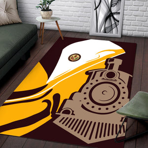 Railspirit London, Midland and Scottish Railway Area Rug Flame-Inspired Style Rug Gift Idea For Train Lovers