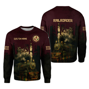 Railspirit Personalized London, Midland and Scottish Railway Sweatshirt Vintage Train Art Style Shirt For Locomotive Fans