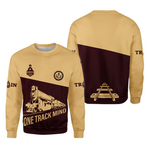 Railspirit Personalized London, Midland and Scottish Railway Sweatshirt One Track Mind Train Sweater Gift Idea For Train Lover