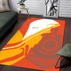 Railspirit Avanti West Coast Area Rug Flame-Inspired Style Rug Gift Idea For Train Lovers