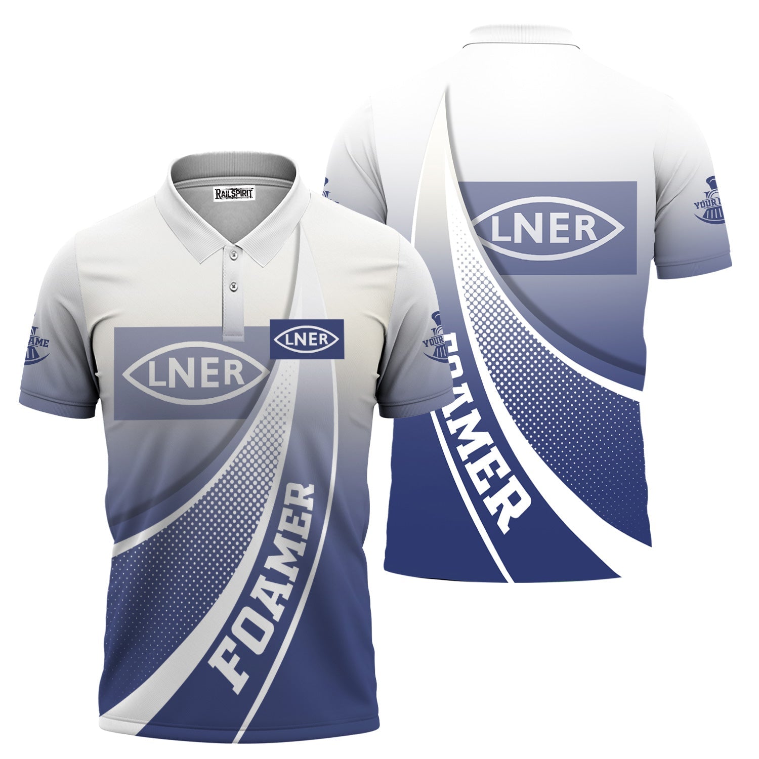 Railspirit Personalized London and North Eastern Railway Polo Shirt Railway-Themed Style Shirt Gift Idea For Trainspotter