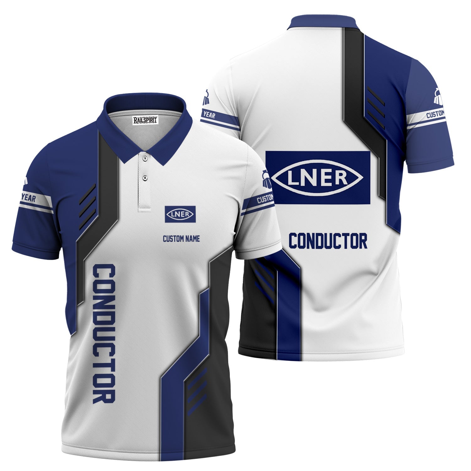 Railspirit Personalized London and North Eastern Railway Polo Shirt Unique Railway Style with Custom Job Train Shirt