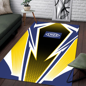 Railspirit London and North Eastern Railway Area Rug Lightning Graphic Style Rug Gift Idea For Train Lover