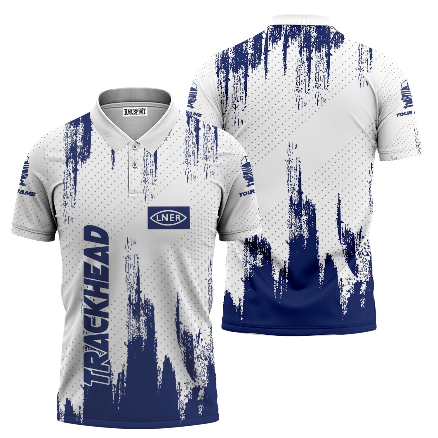 Railspirit Personalized London and North Eastern Railway Polo Shirt Paint Impact Design Train Shirt for Trackhead