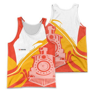 Railspirit Personalized British Railway Men Tank Top Flame-Inspired Style Shirt Gift Idea For Train Lovers