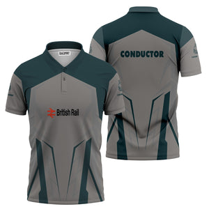 Railspirit Personalized British Railway Polo Shirt Futuristic Design with Custom Job Train Shirt