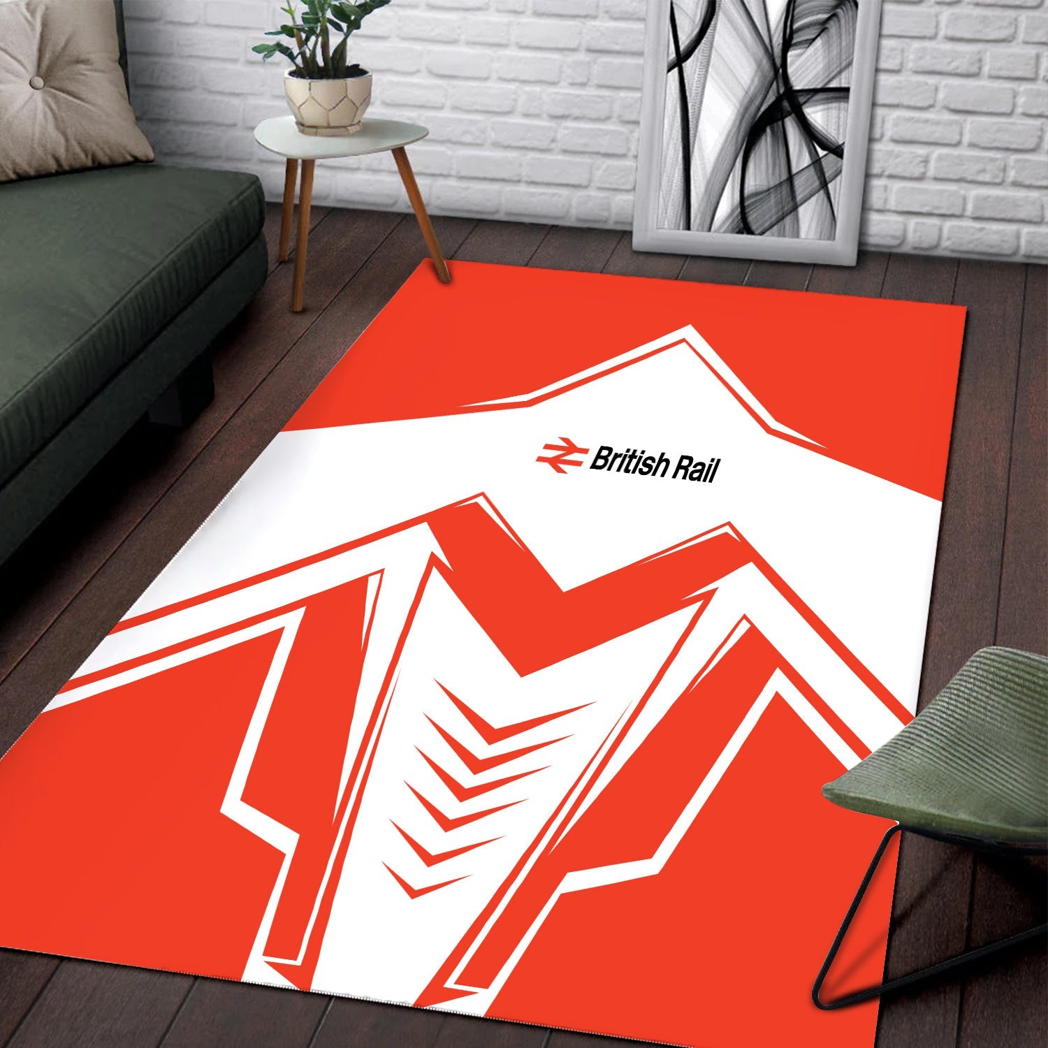 Railspirit British Railway Area Rug Railway Trainspotter Style Rug Gift Idea For Foamers