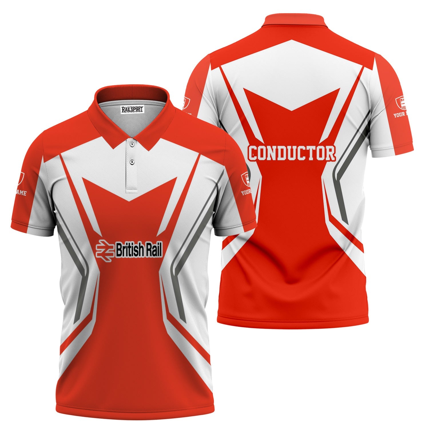 Railspirit Personalized British Railway Polo Shirt Unique Style with Custom Job Train Shirt