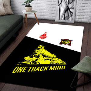Railspirit Personalized Iowa Interstate Railroad Area Rug One Track Mind IAIS Train Rug Gift Idea For Train Lover