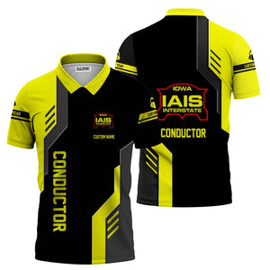 Railspirit Personalized Iowa Interstate Railroad Polo Shirt Unique Railway Style with Custom Job IAIS Train Shirt