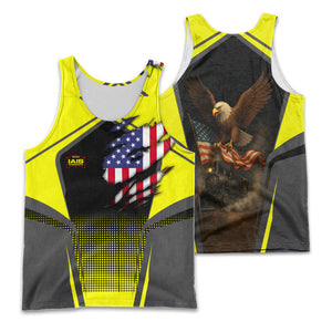 Railspirit Personalized Iowa Interstate Railroad Men Tank Top American Eagle Vintage Train IAIS Shirt
