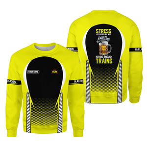 Railspirit Personalized Iowa Interstate Railroad Sweatshirt Stress Is Caused By Not Having Enough Trains IAIS Shirt All Over Print Shirt