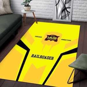 Railspirit Personalized Iowa Interstate Railroad Area Rug Custom Year Railroader IAIS Rug Gift Idea For Train Lover